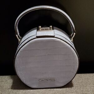 Michael Kors Silver Croc-Embossed Mini Bag